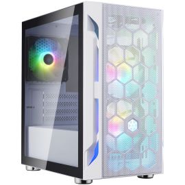 SilverStone Корпус FARA FAH1MW-PRO, без БЖ, 1xUSB3.0, 2xUSB2.0, 3x120mm ARGB fan, TG Side Panel, mATX, White