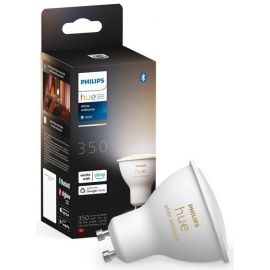 Philips Hue Лампа розумна GU10, 5W(50Вт), 2200K-6500K, Tunable white, ZigBee, Bluetooth, димування