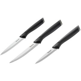 Tefal Набір ножів Essential, 3шт, нержавіюча сталь, пластик, чорний., нержавіюча сталь, пластик