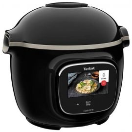 Tefal Мультиварка скороварка Cook4me Touch, 1600Вт, чаша-6л, сенсорне керування, 13 програм, управл. смартф., метал, пластик, чорний