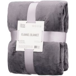 ARDESTO Плед Flannel, 200x220 см, 100% поліестер, темно-сірий