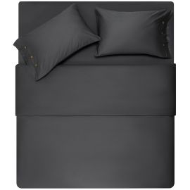 ARDESTO Простирадло на резинці Mix&Match Premium, 180x200+30см, 100% бавовна, сатин, сірий