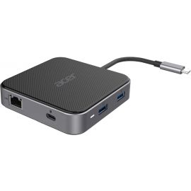 Acer Хаб USB-С > HDMI/DP/2xUSB-A3.2/USB-C/RJ45/mini-jack, 0.15м, чорний