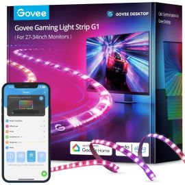 Govee Набір адаптивного підсвічування H6609 Gaming Light Strip G1 27-34', RGBIC, WI-FI/Bluetooth, чорний