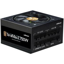 Zalman Блок живлення Teramax 2 (750W) >90% 80+ Gold 120мм 1xMB 18pin+10pin 2xCPU 8pin(4+4) 3xMolex 8xSATA 3xPCIe 8pin(6+2) 1x12VHPWR Fully Modular