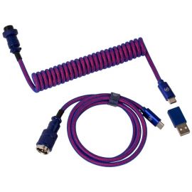 Keychron Кабель Type-A/Type-C Premium Coiled Aviator Cable-Straight Purple