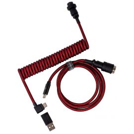 Keychron Кабель Type-A/Type-C Premium Coiled Aviator Cable-Angled Red