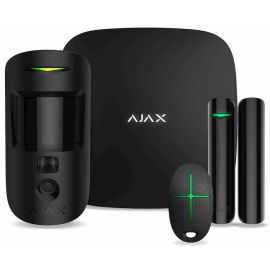 Ajax Комплект охоронної сигналізації StarterKit Cam, hub 2, motioncam, doorprotect, spacecontrol, jeweller, бездротовий, чорний