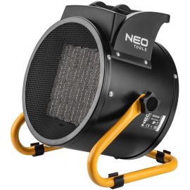 Neo Tools Теплова гармата електрична, 3кВт, 60м кв, 280м куб/год, керамічний нагрів. елемент (PTC), чорний