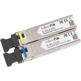 MikroTiK Комплект SFP-Трансиверiв S-3553LC20D (S-35LC20D 1шт, S-53LC20D 1 шт)