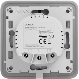 Ajax Реле одноклавішний вимикач LightCore 1-gang for LightSwitch Jeweler, бездротовий