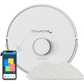 Rowenta Робот-пилосос миючий X-Plorer Serie 75 S, 2700ПаВт, h=9.5см, 0.3л, конт пил -0.3л, вода - вологе прибирання, автон. робота до 120хв, білий