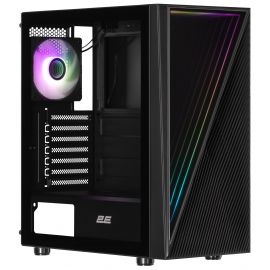 2E Gaming Корпус Infinity G205A без БЖ 2xUSB3.0, 1xUSBType-C, 1x120мм ARGB, 2x120мм, VGA 345мм, LCS ready, TG Side Panel, ATX, чорний