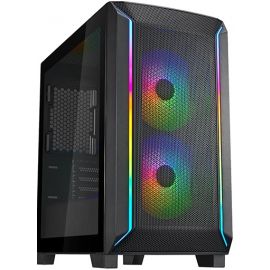SilverStone Корпус FARA FA312Z-BG, без БЖ, 2xUSB3.0, 2x140mm ARGB fan, TG Side Panel, mATX, Black