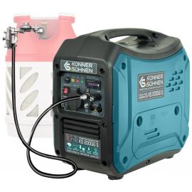 Könner & Söhnen Генератор газово-бензиновый инверторный KS 2000iG S, 230В, 2.0кВт, ручной запуск, 19кг