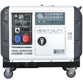 Könner & Söhnen Генератор дизельный KS 9300DE-1/3 ATSR,230/400В,6.5/6.0кВт,7.5/7.0кВт,1/3Фазы, электростартер, 168кг