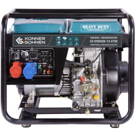 Könner & Söhnen Генератор дизельний KS 9100HDE-1/3 ATSR (EURO V), 230/400В, 6.5/6.0кВт, 7.5/7.0кВт, 1/3Фази, електростартер, 122кг