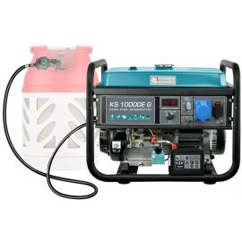 Könner & Söhnen Генератор газово-бензиновий KS 10000E G, 230В, 8.0кВт, елктростартер, 87кг
