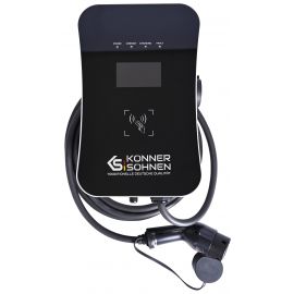 Könner & Söhnen Станція заряджання електромобілів KS X16/3, 400В, 16А, 3Фази, 11кВт, Type 2, IP54, 12кг