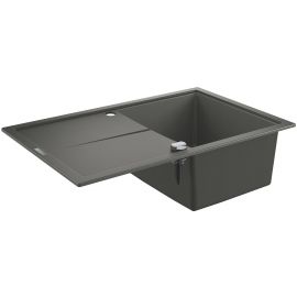 Grohe Мийка кухонна K400, граніт, прямокут., з крилом, 780x500x205мм, чаша - 1, врізна, сірий граніт