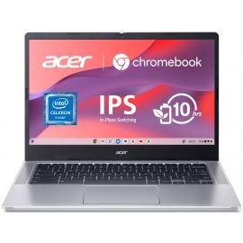 Acer Ноутбук Chromebook CB314-3HT 14" FHD IPS Touch, Intel C N4500, 8GB, F128GB, UMA, ChromeOS, сріблястий