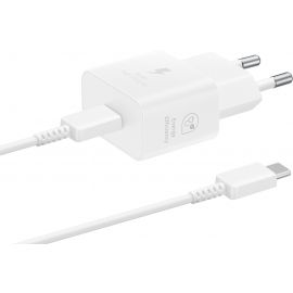 Samsung Зарядний пристрій мережевий 25Вт USB-С, кабель USB-C > USB-C, 1м, білий