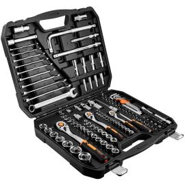 Neo Tools Набір інструментів, 126шт, 1/2", 1/4", 3/8", CrV, кейс