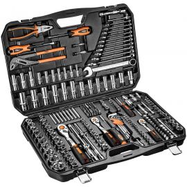 Neo Tools Набір інструментів, 233шт, 1/2", 1/4", 3/8", CrV, кейс