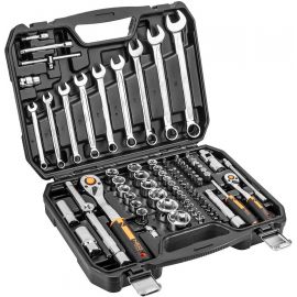 Neo Tools Набір інструментів, 82шт, 1/2", 1/4", CrV, eco кейс
