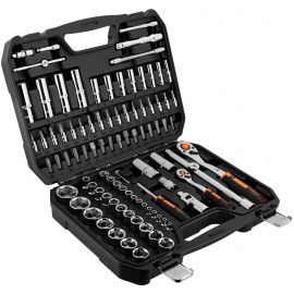 Neo Tools Набір інструментів, Набір торцевих головок, 94шт, 1/2", 1/4", CrV, кейс