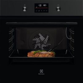 Electrolux Духова шафа електрична, 72л, A+, пара, дисплей, конвекція, телескопічні напрямні, чорний