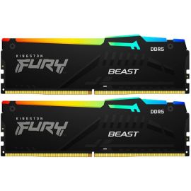 Kingston Пам'ять ПК DDR5 64GB KIT (32GBx2) 5600 FURY Beast RGB