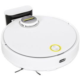 Karcher Робот-пилосос RCV 3, 400Вт, h=9.4см, вологе прибирання, конт пил -0.5л, вода -0.17л, автон. робота до 120хв, вага-3.7кг, НЕРА, білий