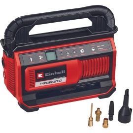 Einhell Компресор автомобільний гібридний PRESSITO 18/25 Hybrid, PXC, 230/18В, 11бар, 25л/хв, вис. і низьк. тиск, можливість всмоктування, шланг 710мм, 2.05кг, (без АКБ и ЗУ)