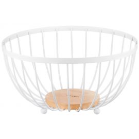 ARDESTO Кошик Midori 25х25х13см, метал, дерево, білий