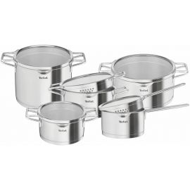 Tefal Набір посуду Nordica, 10 пр., нержавіюча сталь, скло