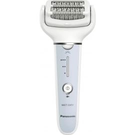 Panasonic Епілятор пінцетний, акумуляторний , пінцет.-60, волог.+сух., насадок-8, футляр, голубий-білий