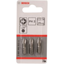 Bosch Біти Extra-Hart PH2, 25мм, 3шт
