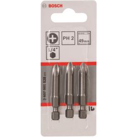 Bosch Біти Extra-Hart PH2, 49мм, 3шт