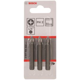 Bosch Біти Extra-Hart PH2, 51мм, 3шт