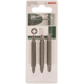 Bosch Біти двосторонні PZ/PZ, 60мм, 3шт