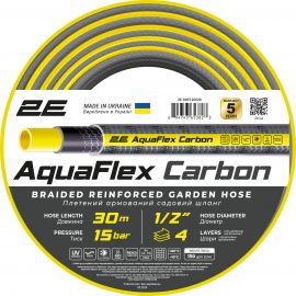 2E Шланг садовий AquaFlex Carbon 1/2" 30м 4 шари 20бар -10…+60°C