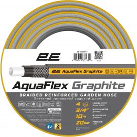 2E Шланг садовий AquaFlex Graphite 3/4" 10м 4 шари 20бар -10+50°C