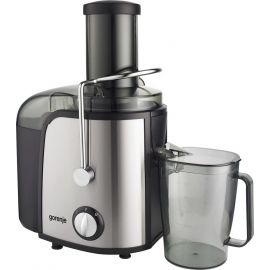 Gorenje Соковитискач відцентрований 800Вт, чаша-1.1л, жмих-1.5л, жолоб на ціле яблуко, пластик/метал, чорний