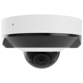 Ajax IP-Камера дротова DomeCam Mini, 8мп, 2.8мм, Poe, True WDR, IP 65, ІЧ 30м, аудіо, кут огляду 100° до 110°, міні купольна, біла