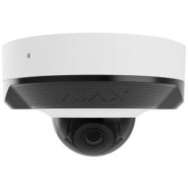 Ajax IP-Камера дротова DomeCam Mini, 8мп, 4мм, Poe, True WDR, IP 65, ІЧ 30м, аудіо, кут огляду 75°до 85°, міні купольна, біла