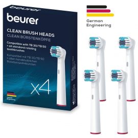 Beurer Насадка для зубної щітки, TB_30/50_C_4, 4 шт в комплекті, білий