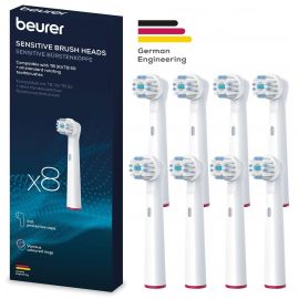 Beurer Насадка для зубної щітки, TB_30/50_S_8, 8 шт в комплекті, білий