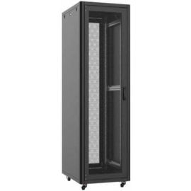 MIRSAN Шафа 19", 42U, GTN, перфоровані двері, 600x1000 мм, максимально 1000 кг, чорна
