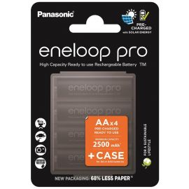 Panasonic Акумулятор Eneloop NI-MH Pro AA 2500 4 шт, з кейсом для зберігання
